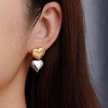 Cargar imagen en el visor de la galería, Arete bicolor 2 en 1 - A0033
