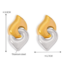 Cargar imagen en el visor de la galería, Aretes bicolor - A0038
