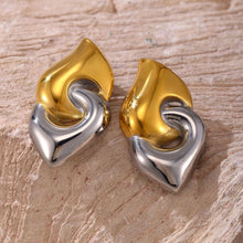 Cargar imagen en el visor de la galería, Aretes bicolor - A0038
